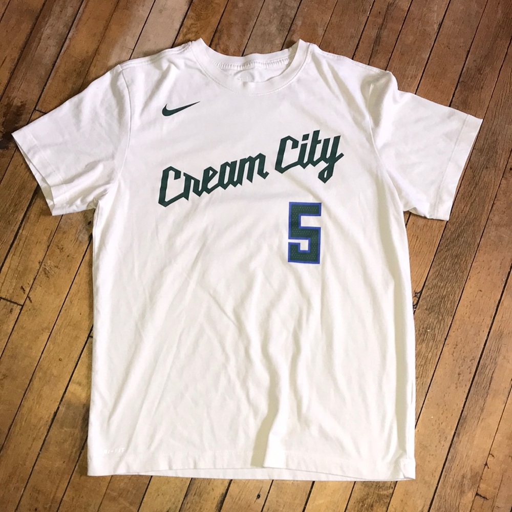 Nike Milwaukee Bucks’Cream City' Graphic Tee #5 DJ Wilson